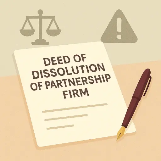 Deed of Dissolution of Partnership Firm