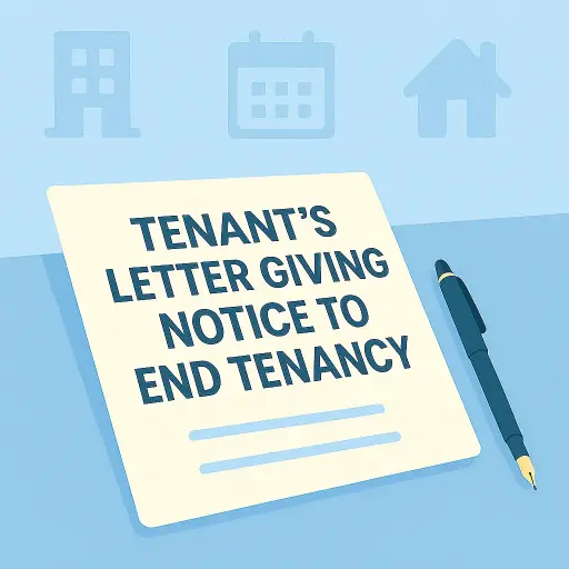 Tenant's Letter Giving Notice to End Tenancy